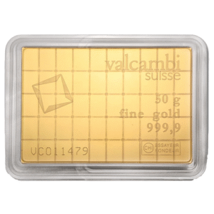 50 x 1g Gold CombiBars Valcambi
