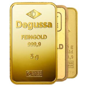 5g Gold Bar, various LBMA manufacturers