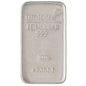 1 kg Silver Bar, various manufacturers