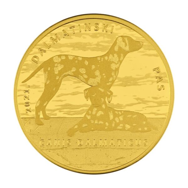 1/4 oz Gold Kroatien Dalmatiner 2021 - Image 2