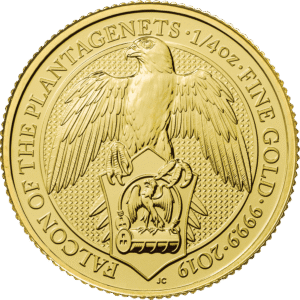 1/4 oz Gold Falcon of the Plantagenets 2019, Queen's Beasts