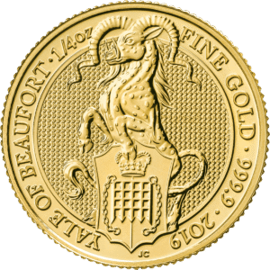 1/4 oz Gold Yale of Beaufort 2019, Queen's Beasts