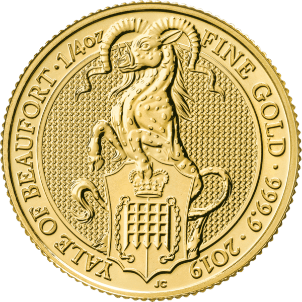 1/4 oz Gold Yale of Beaufort 2019, Queen's Beasts