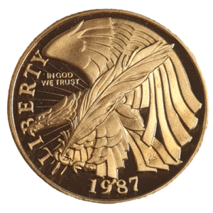 7,52g gold USA Constitution anniversary Coin Set 1987