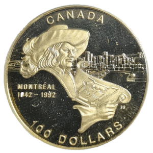 1/4 oz Gold Canada 100 dollar 1992 Montreal