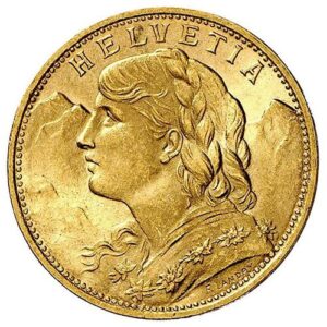 20 Francs Gold Vreneli