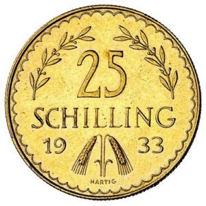 25 Schilling Gold Coin Austria 1st Republic
