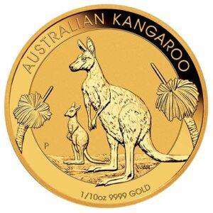 1/10 oz Gold Australian Kangaroo, backdated