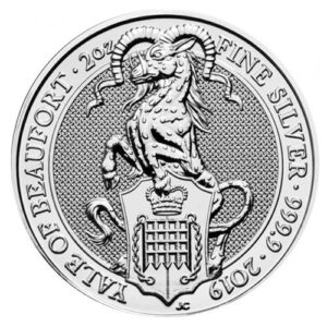 2 oz Silver Coin Yale of Beaufort, Queens Beasts Series 2019
